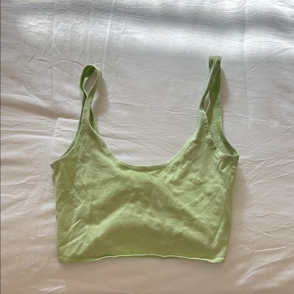 Women’s Light Green Cropped Tank Top
